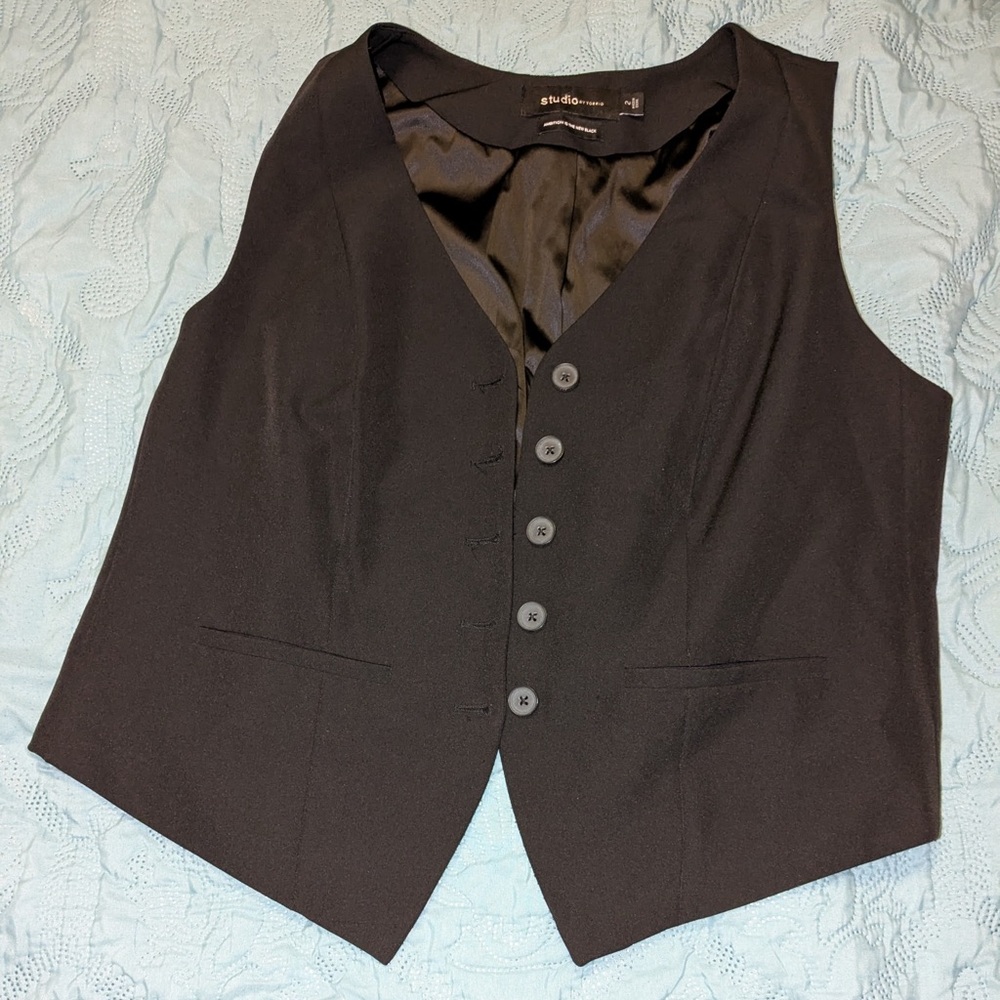 Black Button-Up Vest